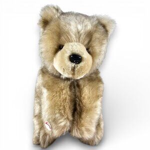 Bearington Collection Bear Plush Hand Puppet Toy Tan Light Brown Realistic 12"
